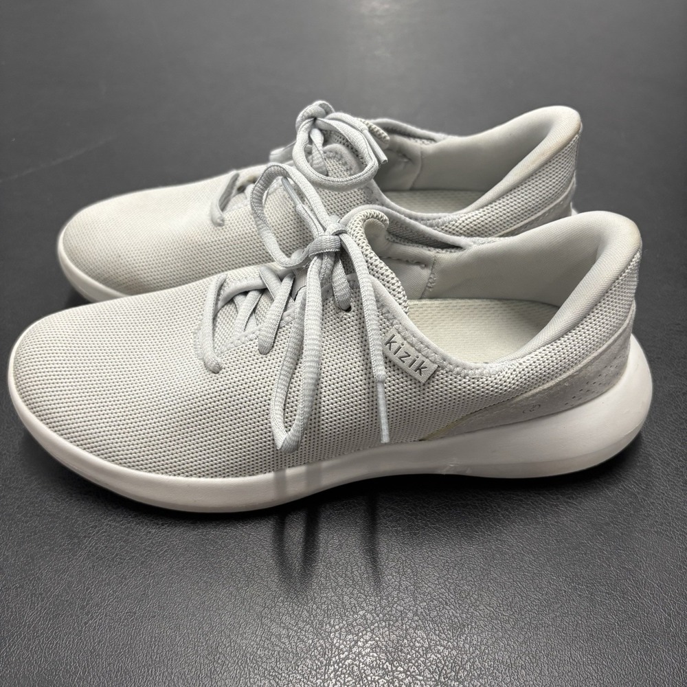 Kizik Madrid Eco Knit Sneakers M 6/‎ W 7.5 Light Gray Walking Shoes Athletic